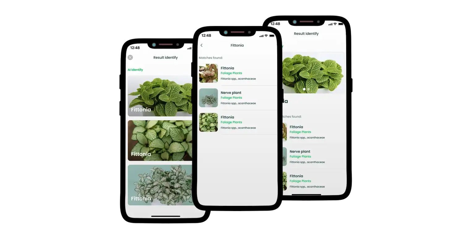 Screen from the Plant Finder app.